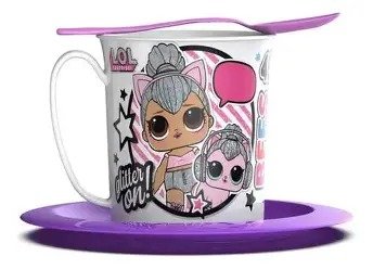 Set taza, plato y cucghara infantil LOL