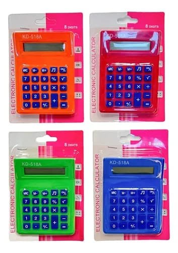Calculadora 8 digitos color naranja