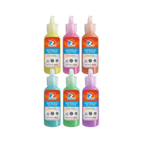 Adhesivo gliter pastel Ezco