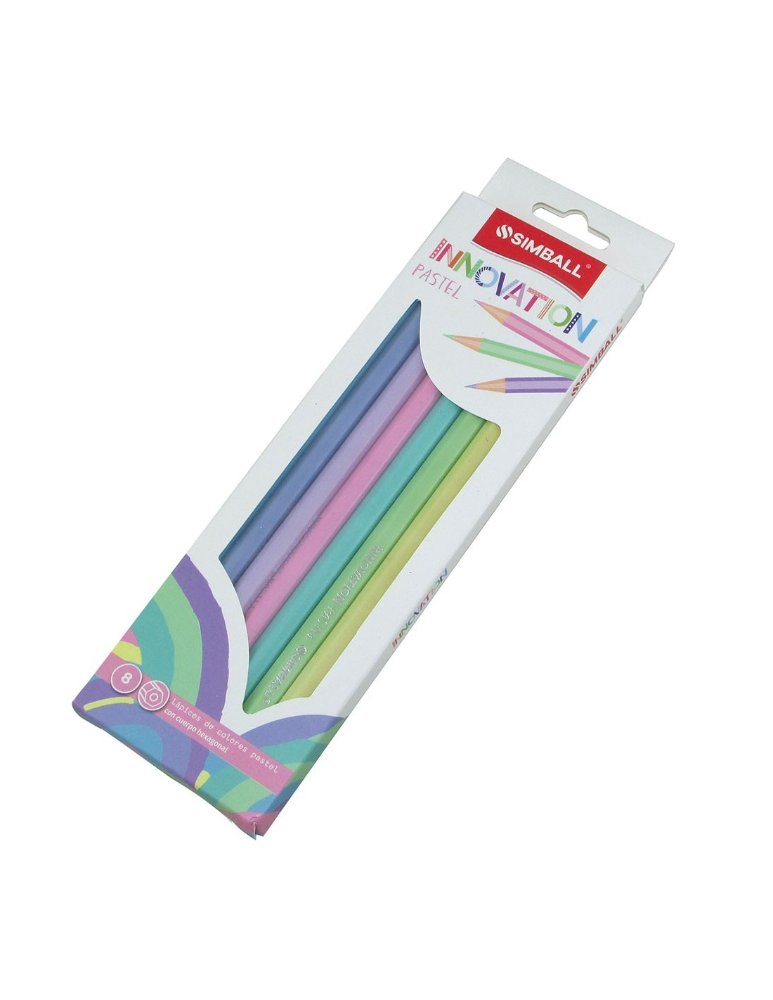 Lapices de colores Simbal Innovation Pastel x 8unid