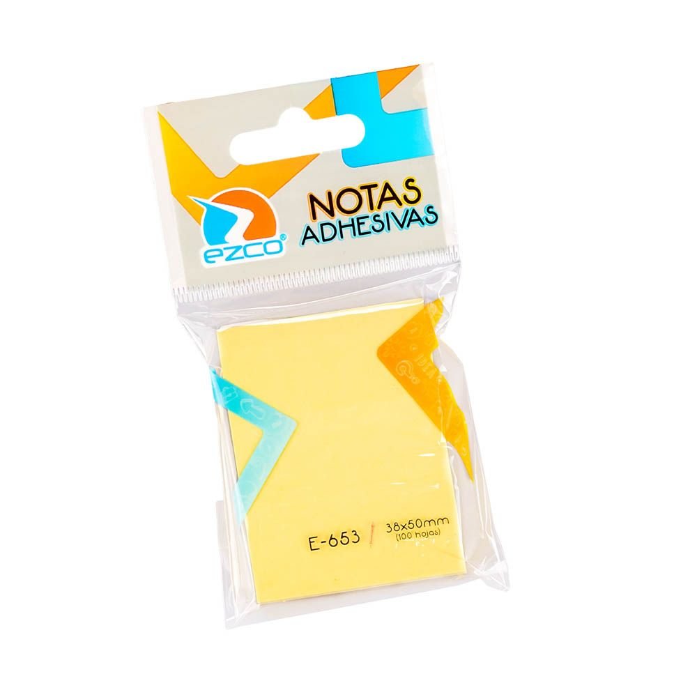 Notas adhesivas 38x50 - 100 hojas Ezco