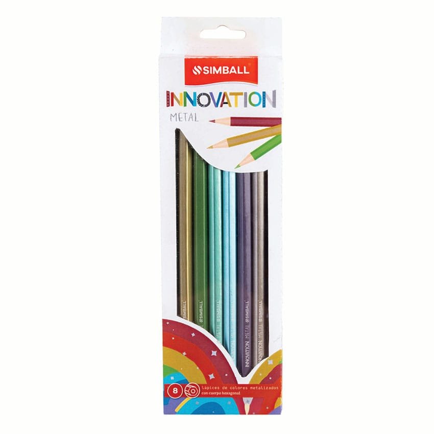Lapices de colores Simbal Innovation Metal x 8unid