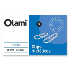 Clips metalicos Olami 28mm