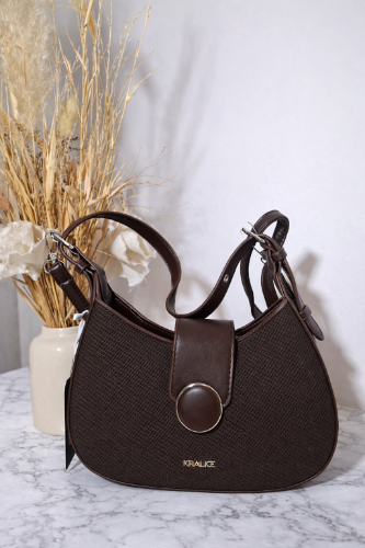 Mini bag Kralice rafia chocolate