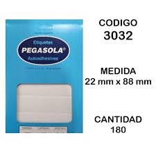 Etiquetas Pegasola 22x88