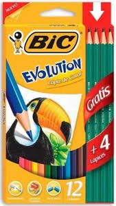 Lapiz de color Bic  x 12+ 4 lapiz de regalo