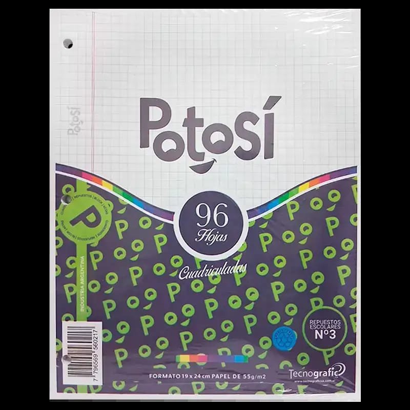 Repuesto Potosi cuadriculado x 96hj-