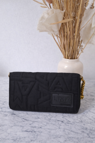 Billetera Lima impermeable cierre silple negra