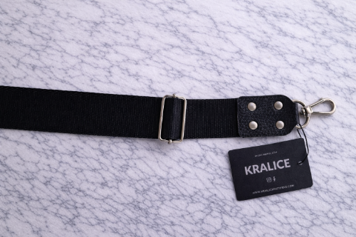 Tira bandolera Kralice negra brillosa
