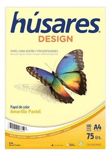 Hojas A4 pastel Husares Desing Amarillo