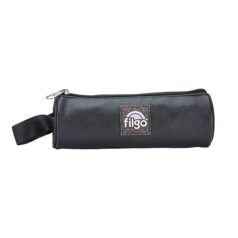 Cartuchera rinaTubo Filgo negra cuerina