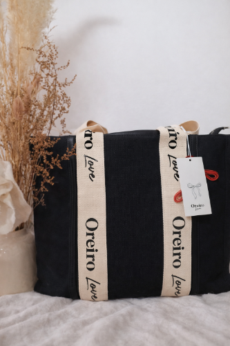 Bolso Oreiro grde lona negro