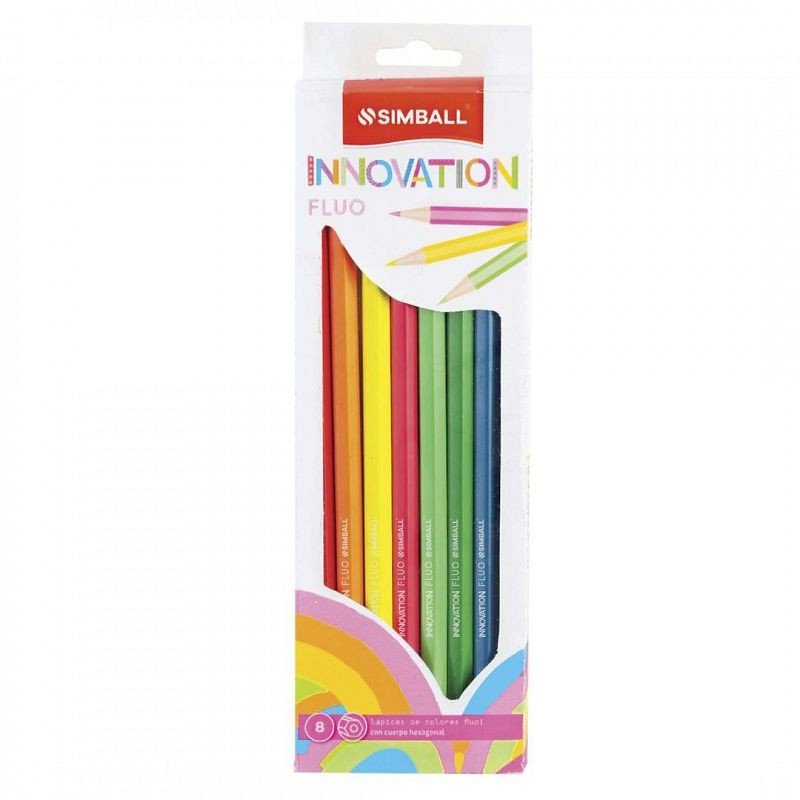 Lapices de colores Simbal Innovation Fluo x 8unid