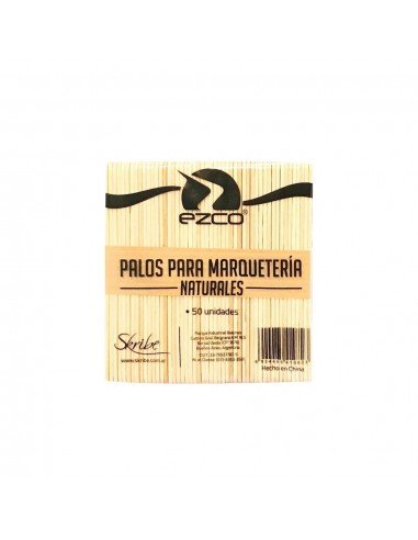 Palitos para marqueria Ezco naturales x 50unid