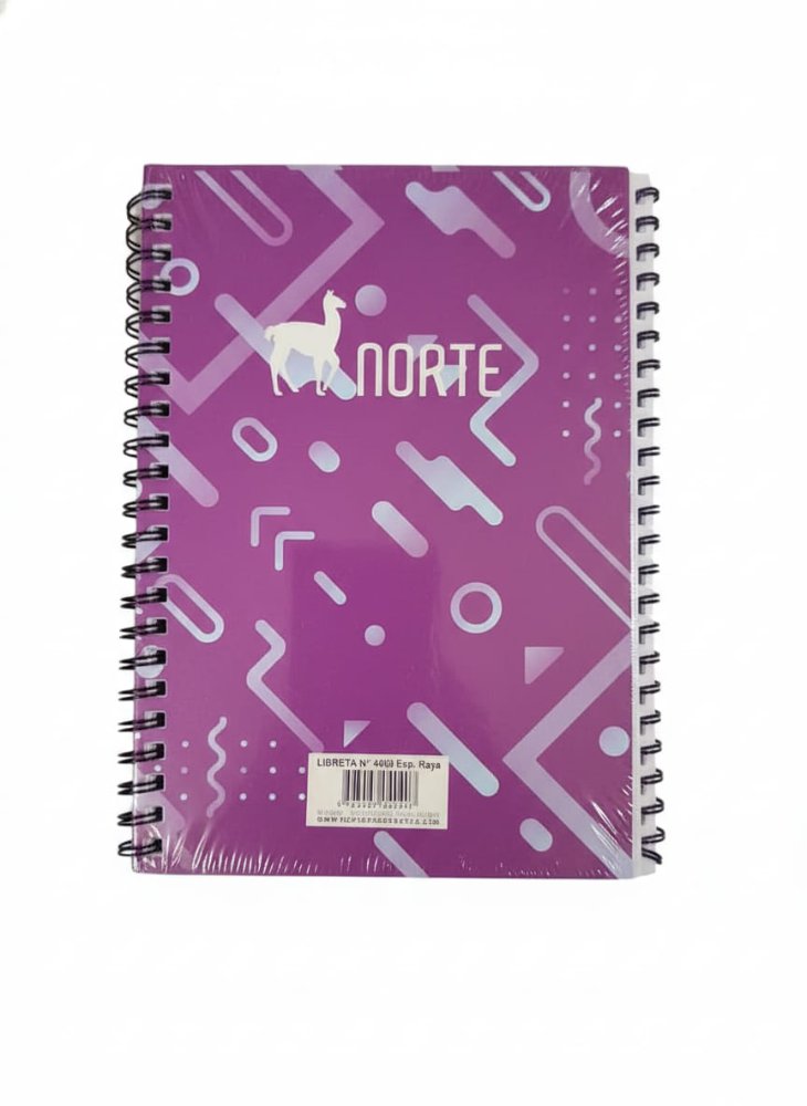 Libreta sin indice  40 hojas Norte