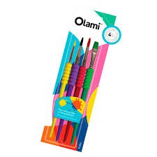 Set pinceles Olami x4unid colores