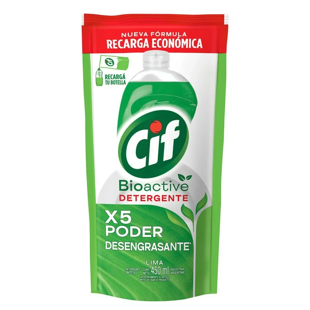 DETERGENTE CIF BIOACTIVE LIMA DOY PACK 450ML