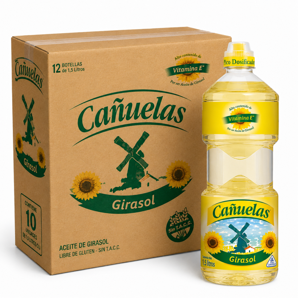 CAJA ACEITE CAÑUELAS GIRASOL 1.5LT