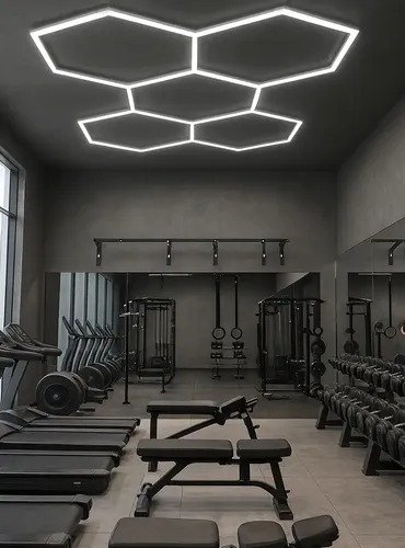 LAMPARA LED HEXAGONAL - CONEXION 220v directo