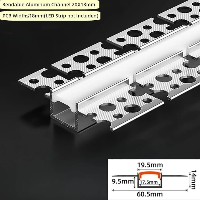 PERFIL ALUMINIO CURVA x metro