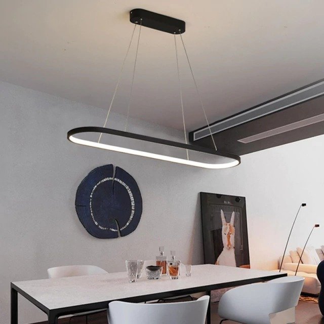 LAMPARA COLGANTE OVAL - CONEXION 220v directo