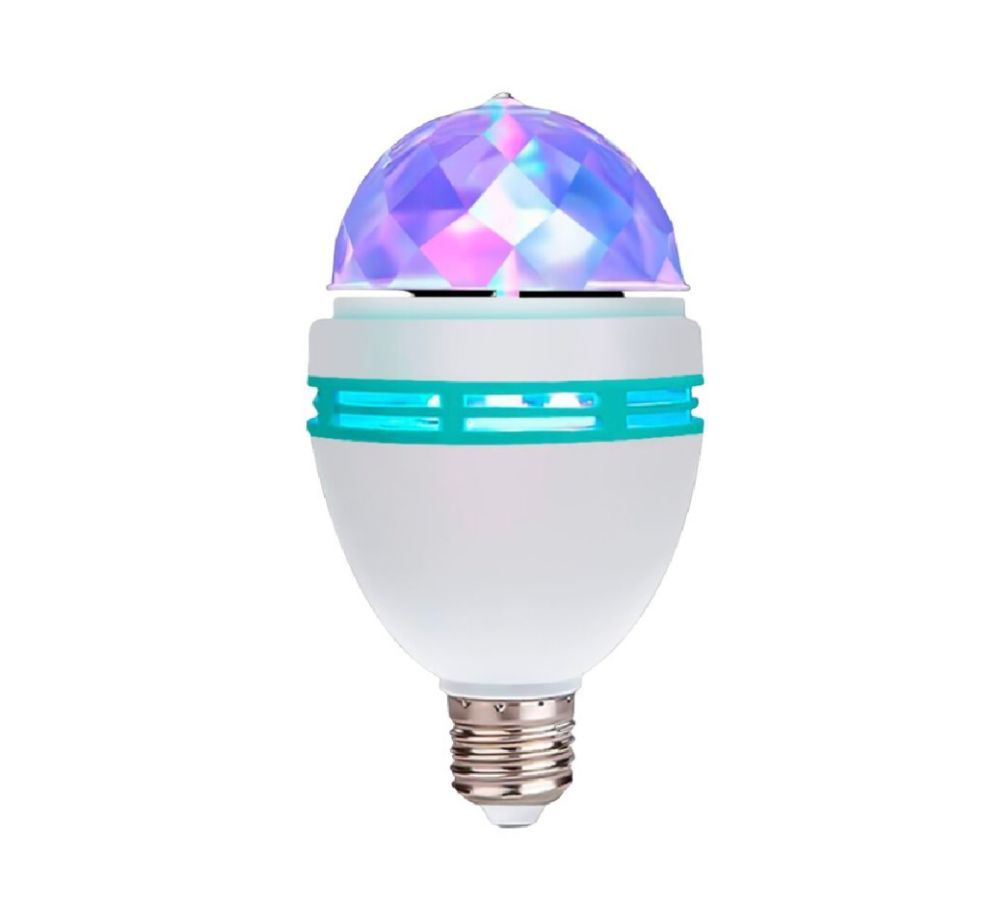 Lampara Led giratoria de colores E 27