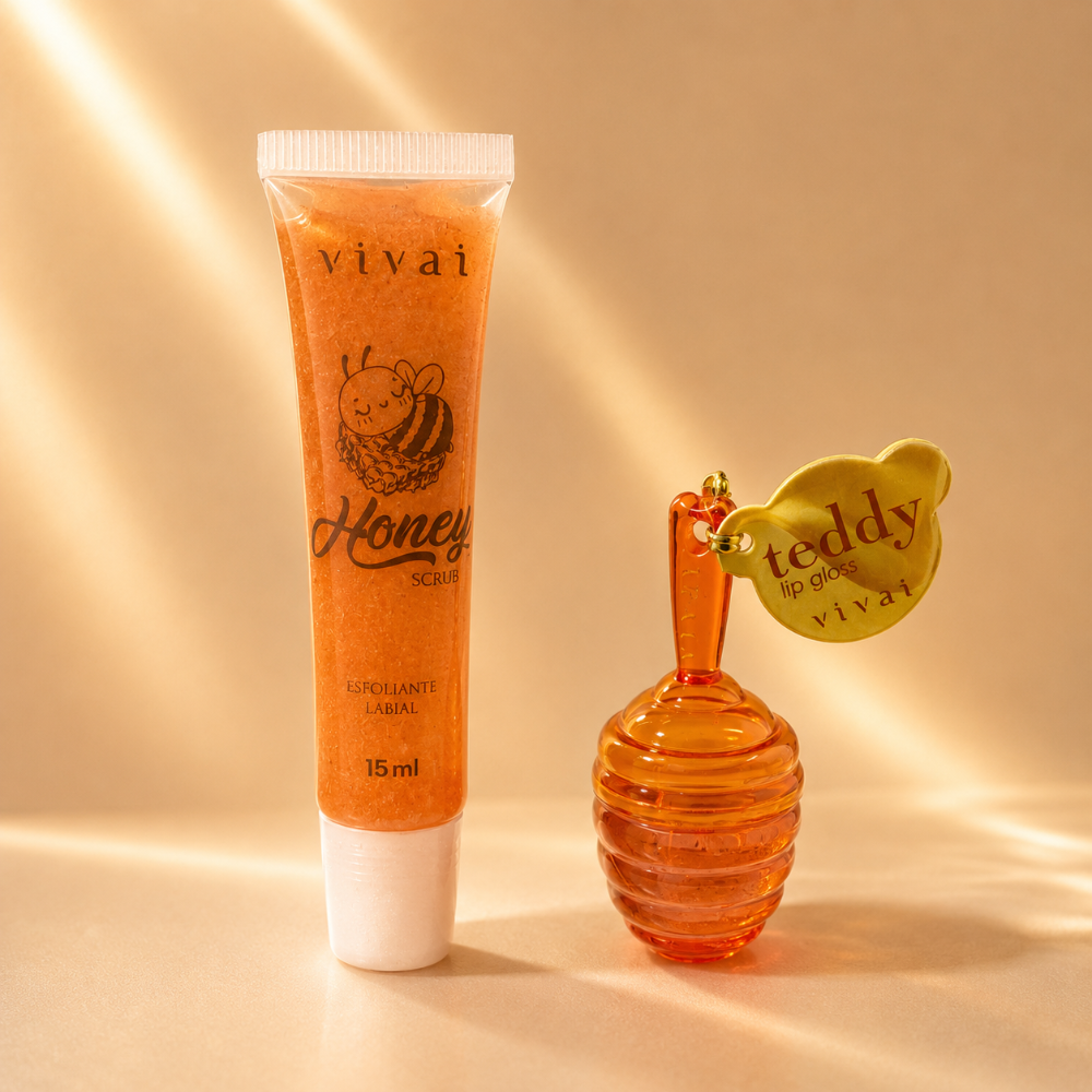 KIT Honey Esfoliante + Lip Gloss Teddy