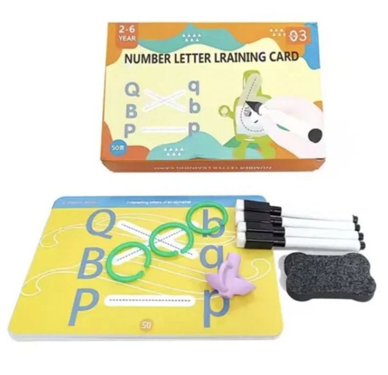 Set de Tarjetas para Trazos: Letras y Números