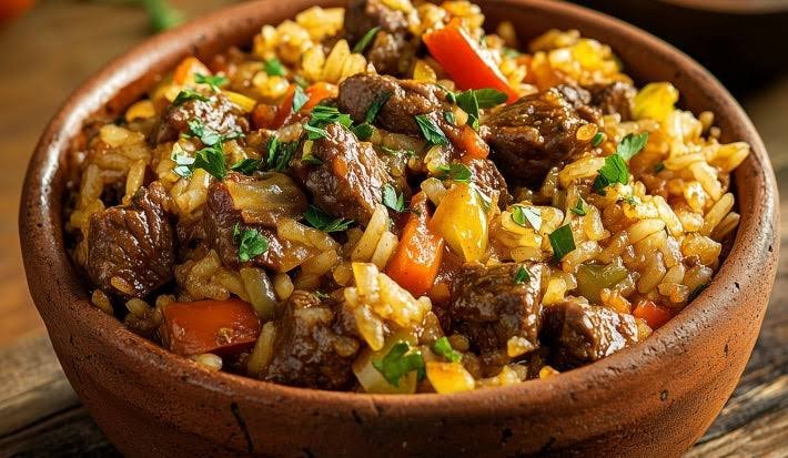 ARROZ CON CARNE DE RES