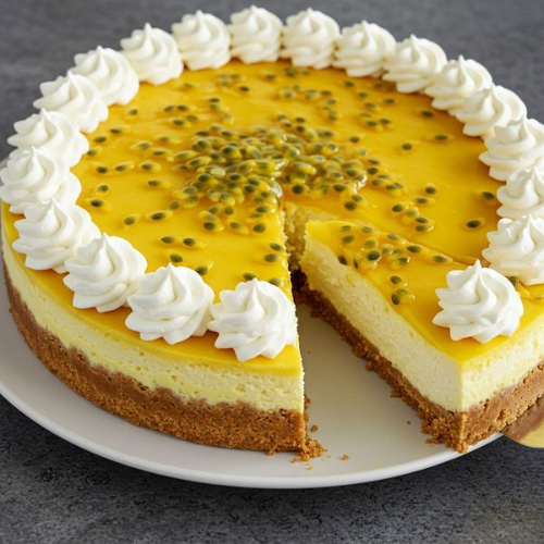 TARTA TIPO CHISCKEY MBARAKUJA