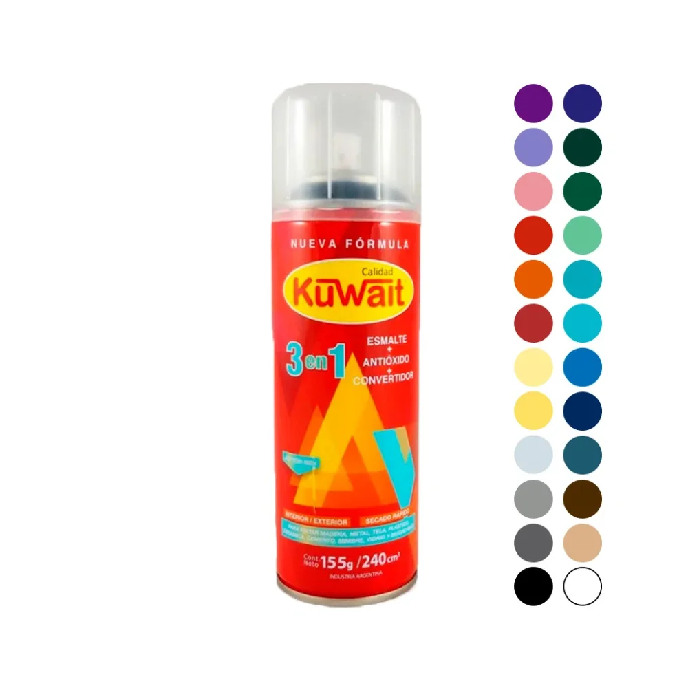 Aerosol kuwait Negro brillante 440