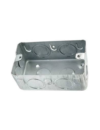 Caja rectangular luz metalica 10x5