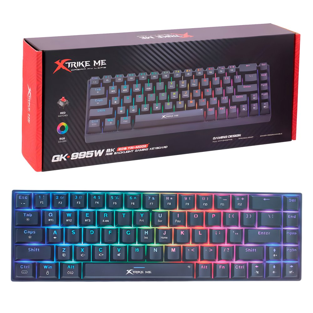 Teclado Gaming XTrike Me KB-309 BK 100%