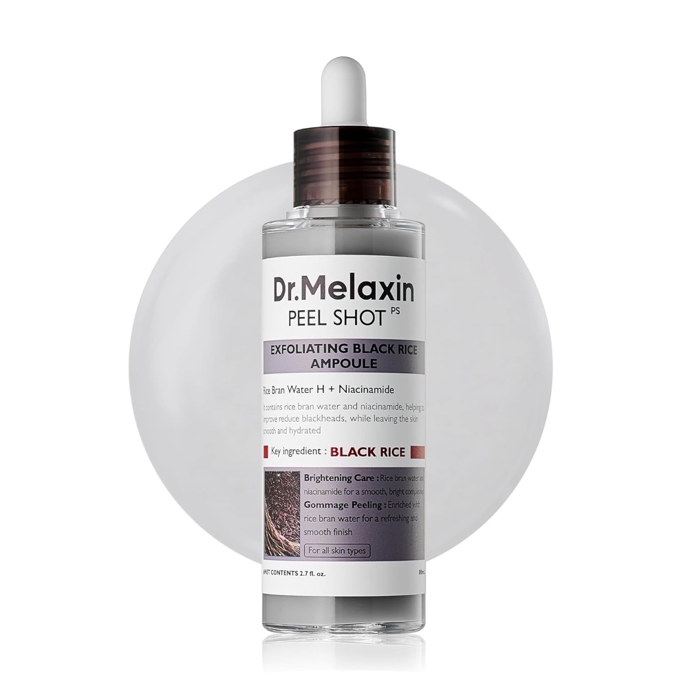 Dr.MELAXIN Peel Shot Glow Ampolla Exfoliante de Arroz negro 80ml