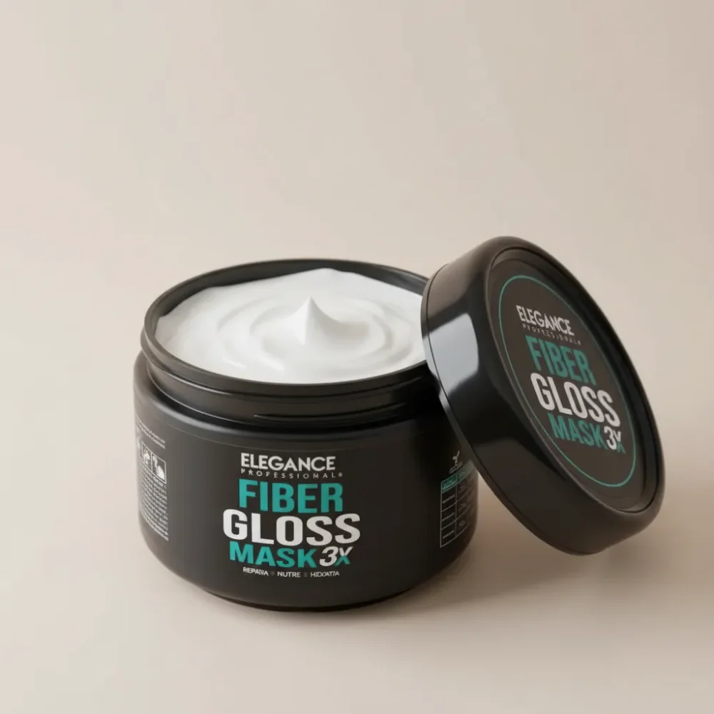 mascarilla fiber gloss 500 gr marca elegance