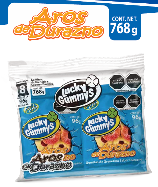 AROS DE DURAZNO PORCIONADOS 96 PZ