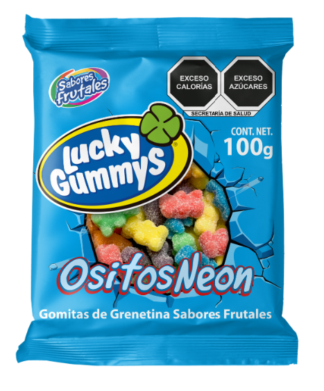 OSITOS NEON PORCIONADOS 12 PZ