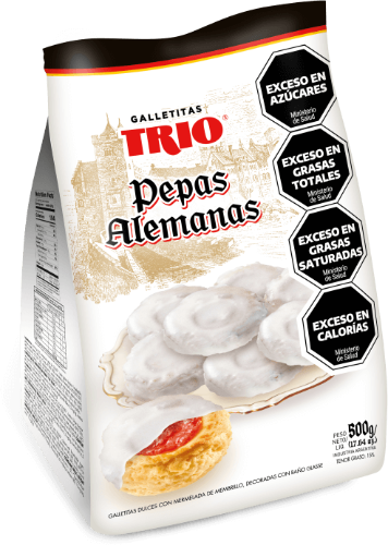Trio Pepas alemanas bañadas 180g