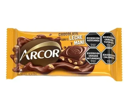 Arcor Chocolate leche y maní 96g