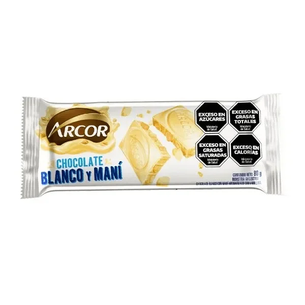 Arcor Chocolate blanco y maní