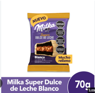 Alfajor Milka Super Ddl Blanco