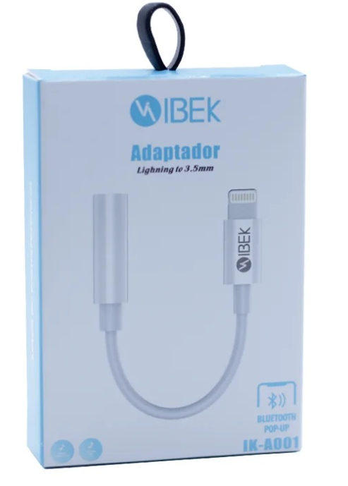 adaptador aux- lightning ibek