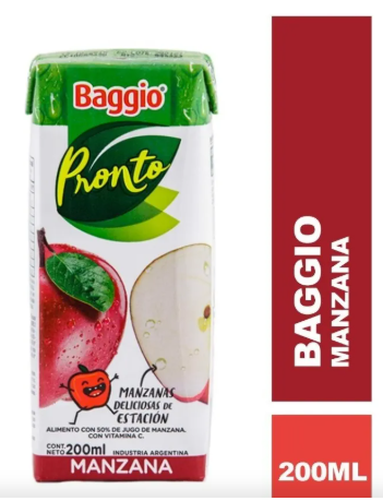 Baggio Pronto Manzana 200 ml