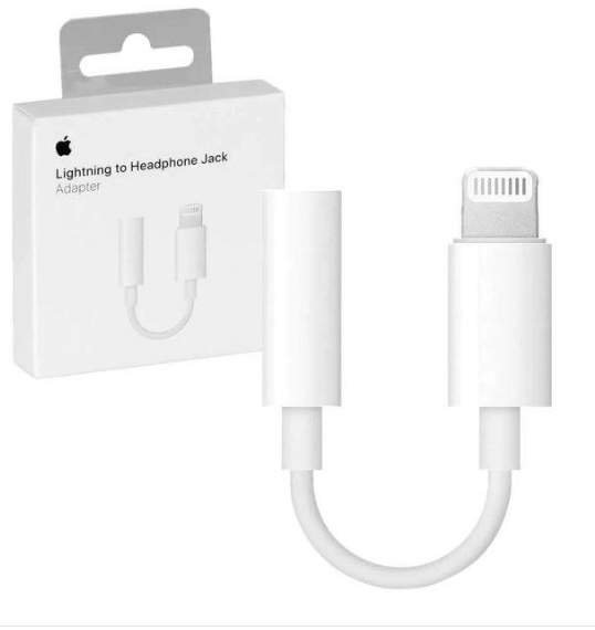 Adaptador aux - iphone cajita blanca