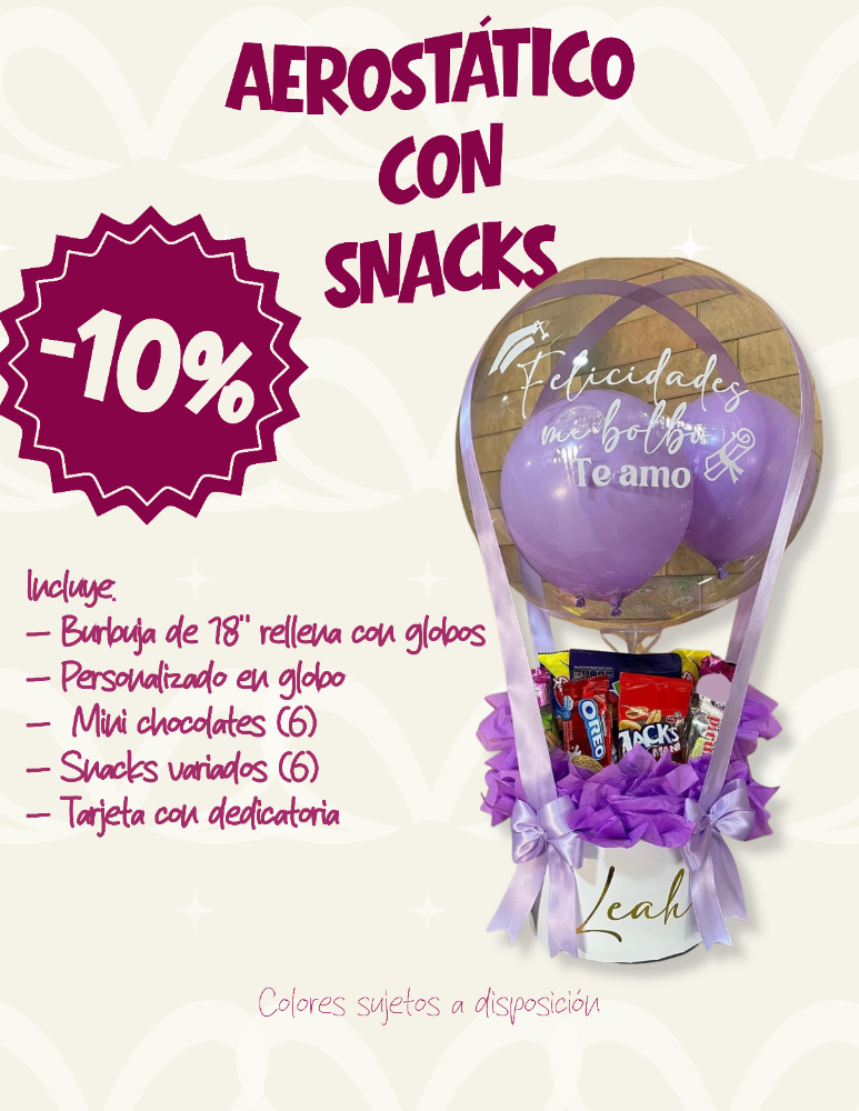 Aerostático con Snacks