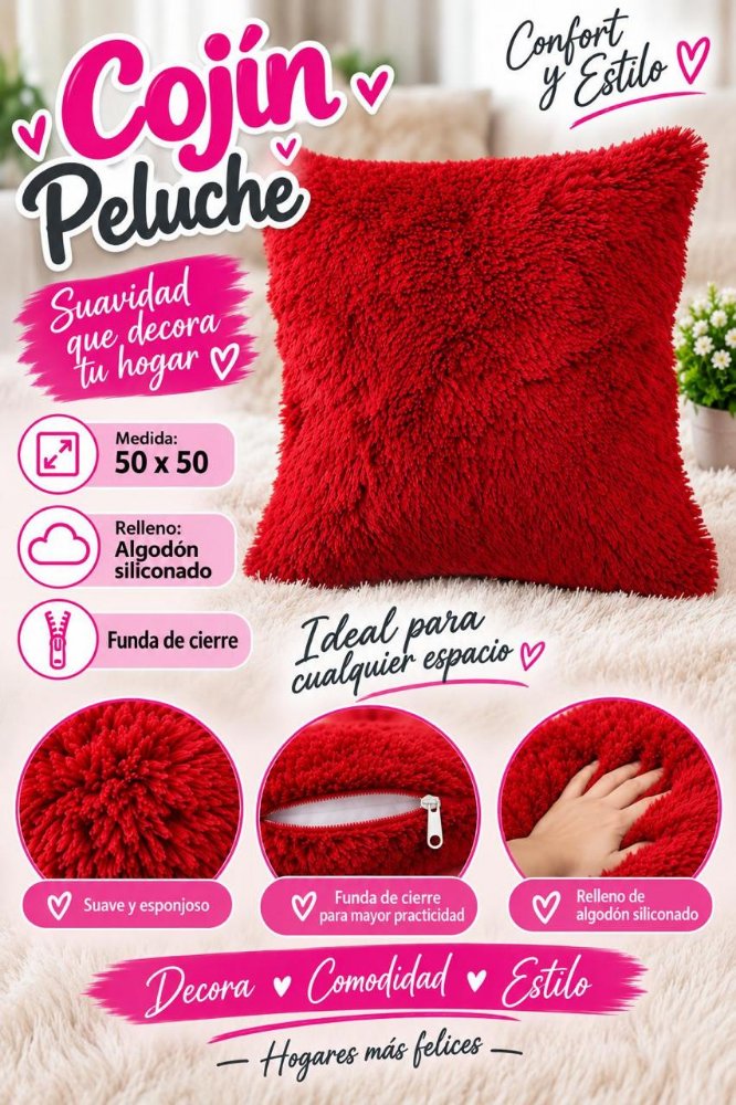 Cojin Peluche 50x50