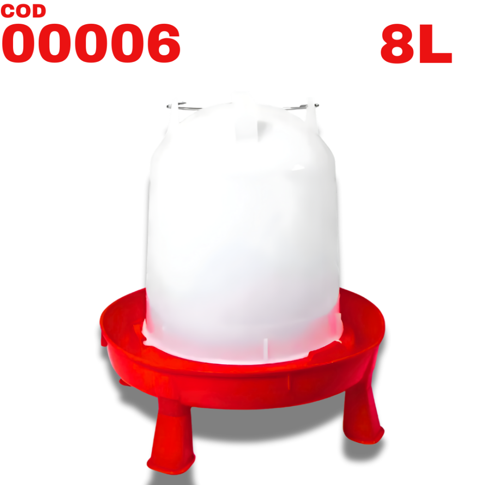 00006 - Bebedor de pollo con patas 8L