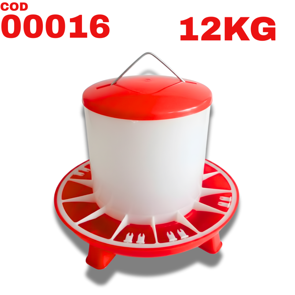 00016 - Comedero para pollo con base 12 kg