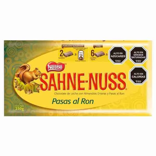 Sahne-nuss  Pasas al Ron 250grs