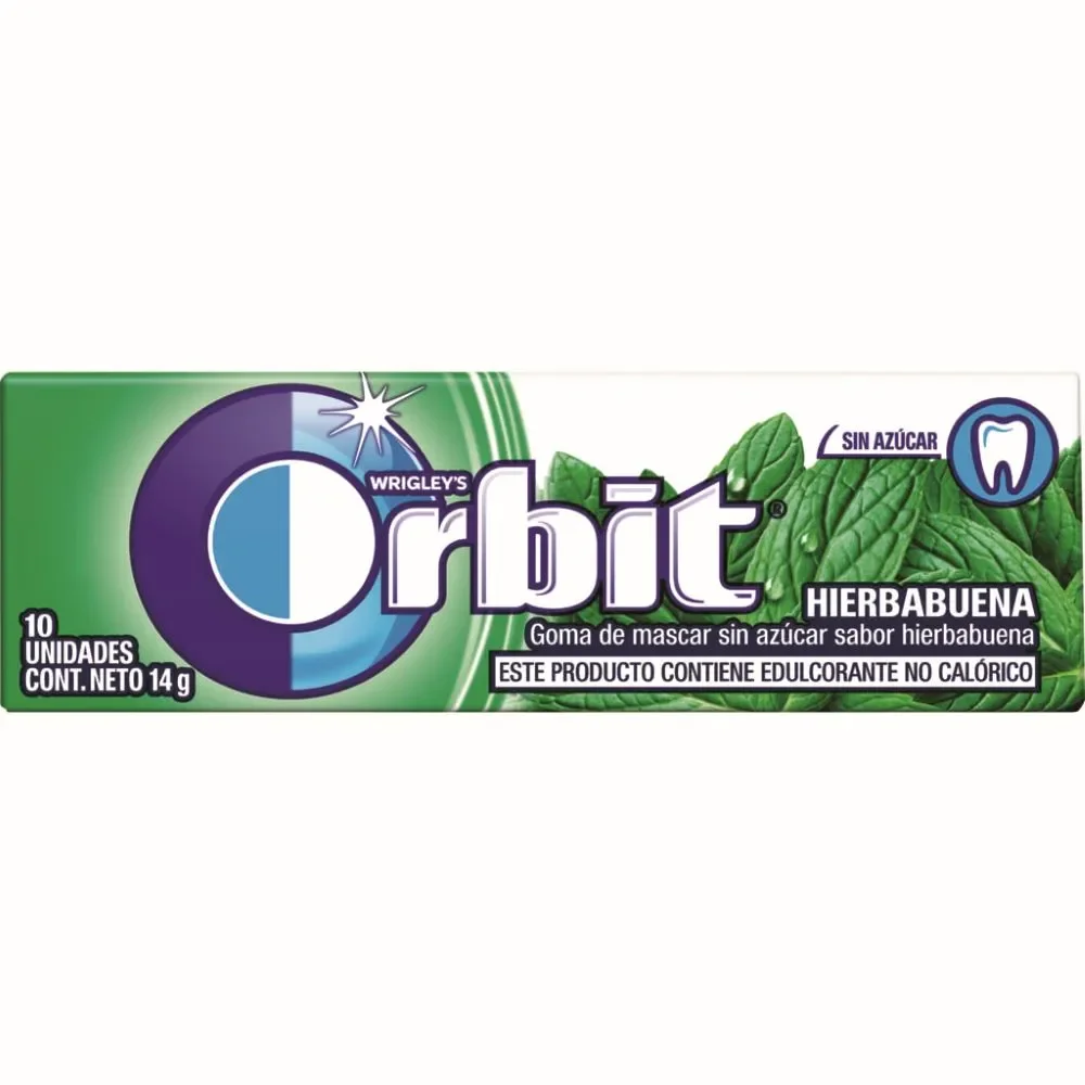 orbit sabor hierbabuena  14g